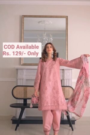 Trendy Dusty Pink Pure Mul Cotton Lucknowi Work Kurta Sets on Sale
