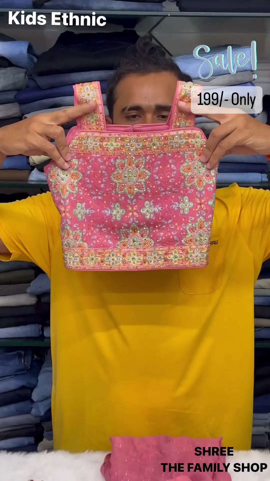 Kids Ethnic Embroidered Sleeveless Kurti Top for Festive and Traditional Wear - Image 2