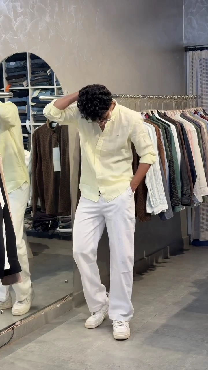 Men’s Smart Casual Cotton Shirt & Trouser Outfit Set - Image 4